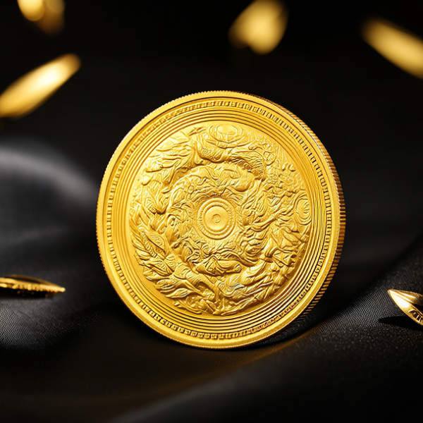 纯金金币图片